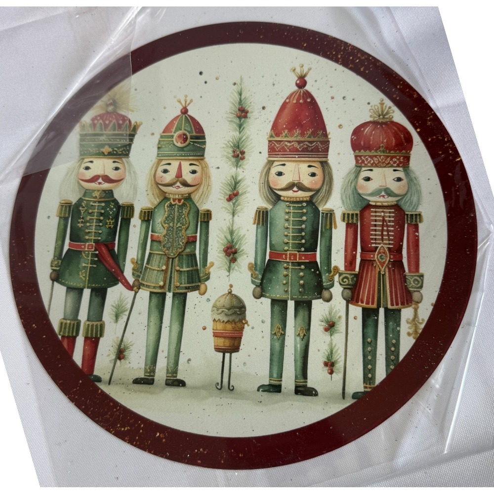 NEW Toy Soldier Nutcracker Christmas Metal 10" Circle Wreath Attachment Crafts